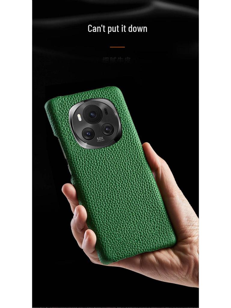 Чехол Honor Magic6Pro из натуральной кожи с узором из коровьей кожи личи для максимальной защиты