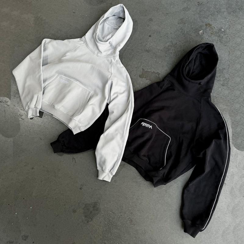 Толстовка с капюшоном и длинными рукавами в стиле уличного хип-хопа с вышитыми буквами Y2K для осени и зимы