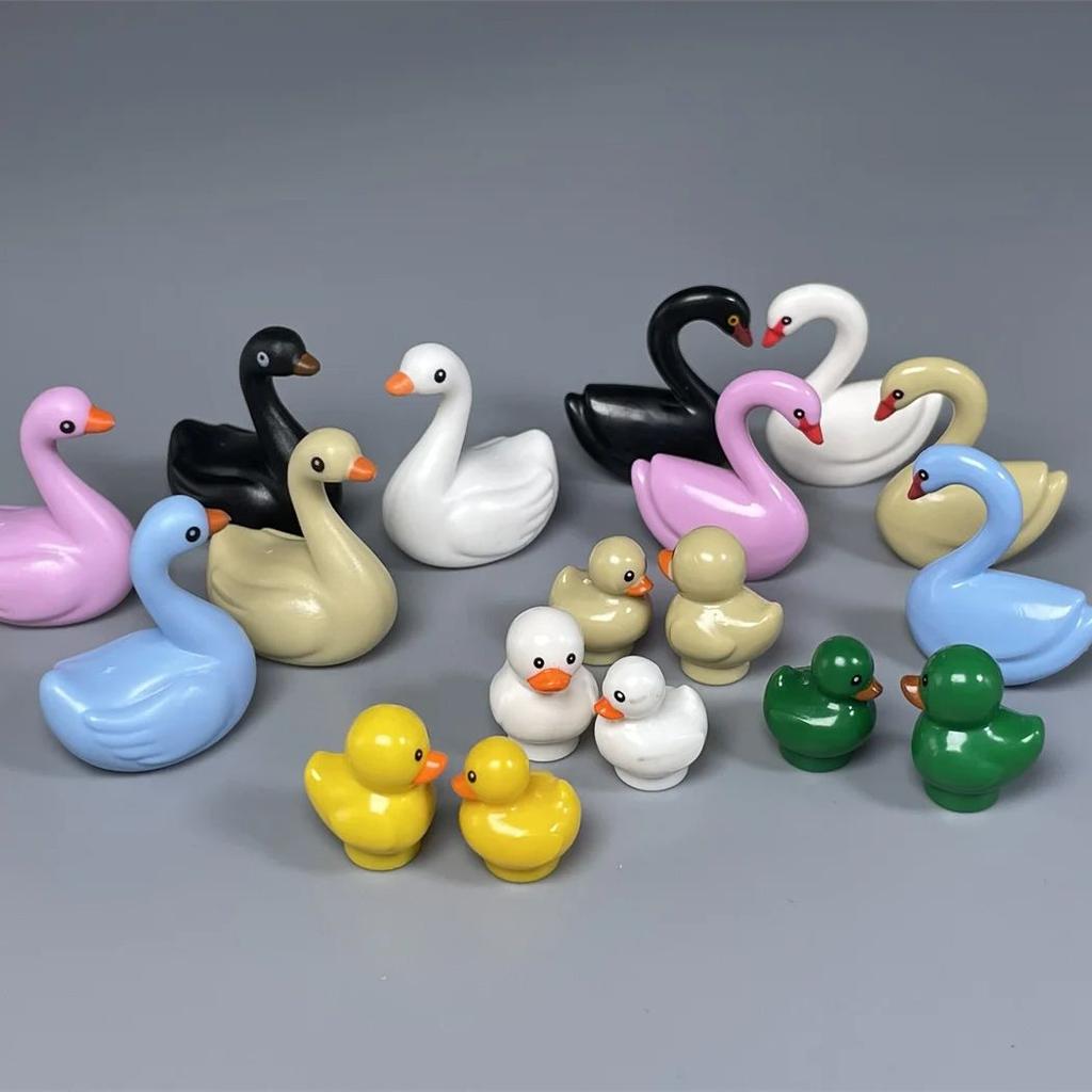 non-toxic MOC Bricks Animal Duck Swan River Lake Farm Scene View Accessories DIY Building Blocks Toys for Children Gifts
