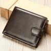 Высококачественный кожаный мужской кошелек премиум-класса с зажимом для денег, винтажный кошелек из коровьей кожи