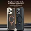 Luxury For MagSafe Magnetic Wireless Charging Phone Case For IPhone 16 15 14 Pro Max Carbon Fiber Texture Leather Metal Frame Cover
