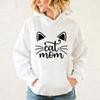 Y2k Hoodies Fashion Women'S Hooded Autumn And Winter Fleece Hoodies/Sweater For Women Casual Cat Mom Printed Long Sleeve