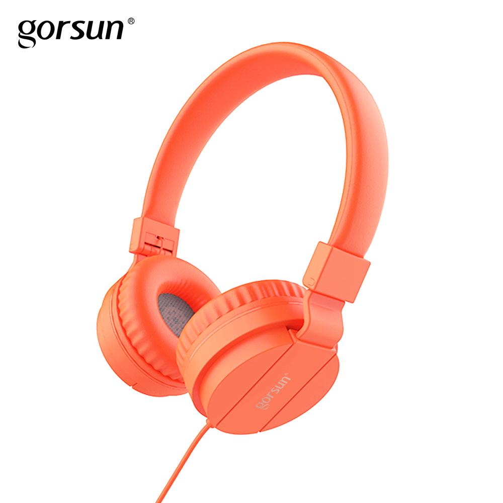 Детские наушники Gorsun, легкие стереопроводные детские гарнитуры для детей и взрослых, регулируемая повязка на голову, гарнитура для малышей для смартфонов
