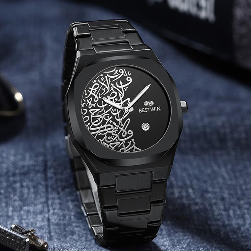 Men Watches Gold Top Brand Luxury Stainless Steel Watchband High Quality Male Clock Dropshipping Creative Design Date Wristwatch