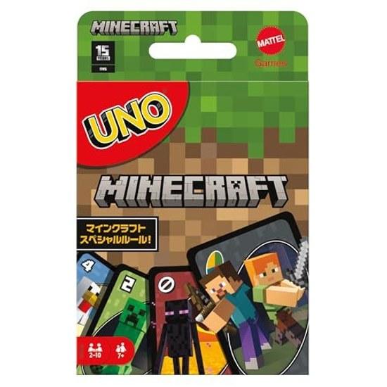 Игра Mattel UNO Minecraft Вечеринка Карточная игра 112 карт 2-10 игроков Возраст 7+ Зеленая FPD61