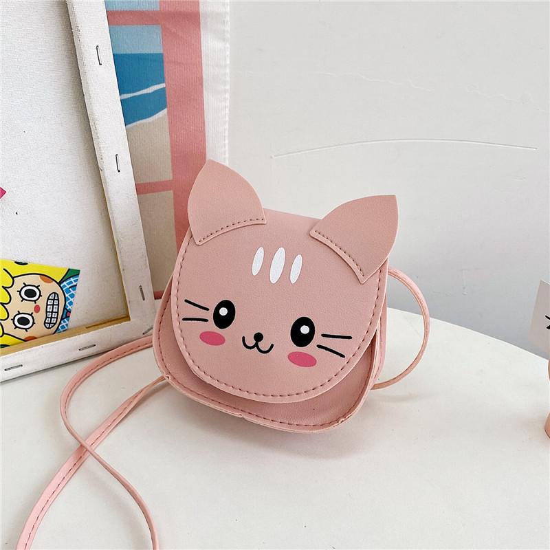 Shoulder Bag Cat Childrens Cartoon Animal Bag Zipper Design Made Of Material Pu