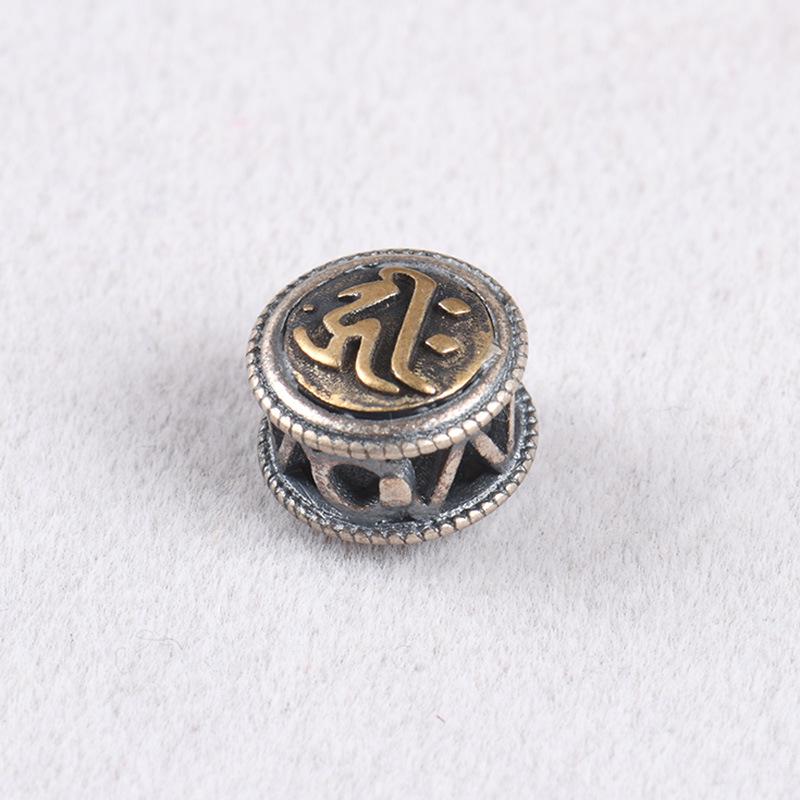 Браслет из стерлингового серебра 925 пробы с божествами-хранителями, бусинами с мантрами и подвесками со знаками зодиака