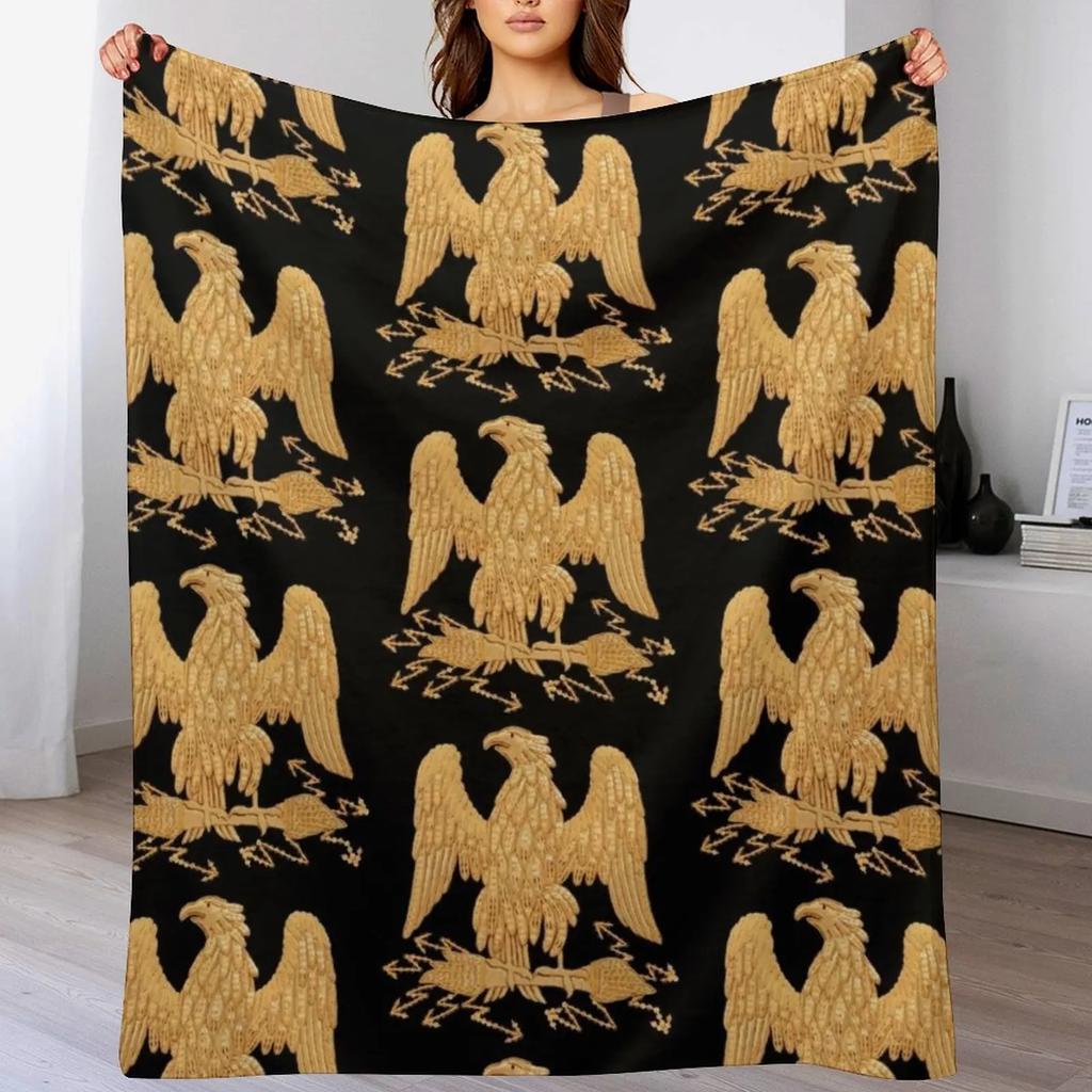 Napoleonic French Imperial Eagle Throw Blanket Reusable Durable Soft Blanket for All Seasons