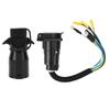12 В Разъем для прицепа/автодома 7-контактный на 4-контактный штекер для фаркопа с пылезащитной крышкой и кронштейном