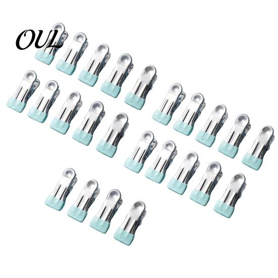 Metal Pegs for Hanging Towels And Socks 24PCS Stainless Steel Clothes Pegs, with Non-Slip Rubber Coating, Heavy Compact Clips Saving Space Duty
