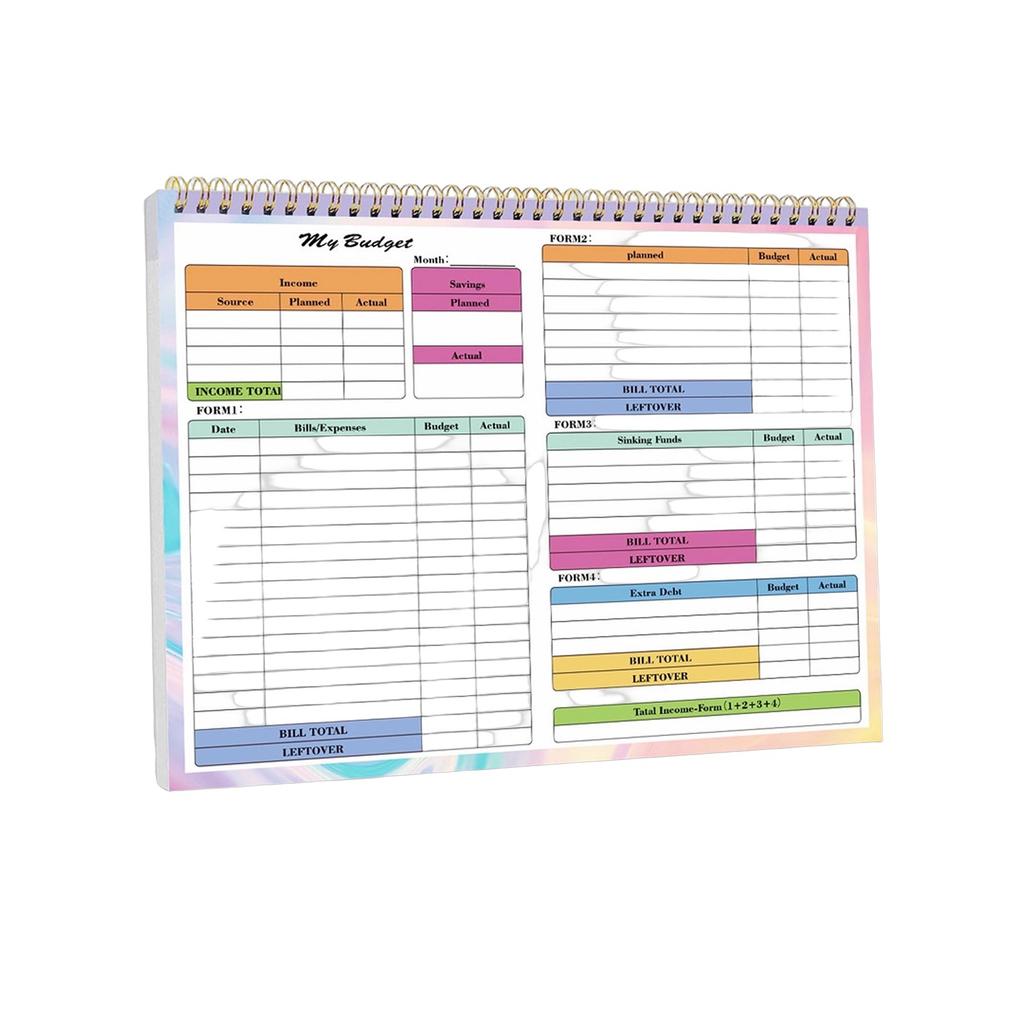 Daily And Weekly Financial Bookkeeping, Family Income And Expenditure Budget Plan Planning Coil Notebook