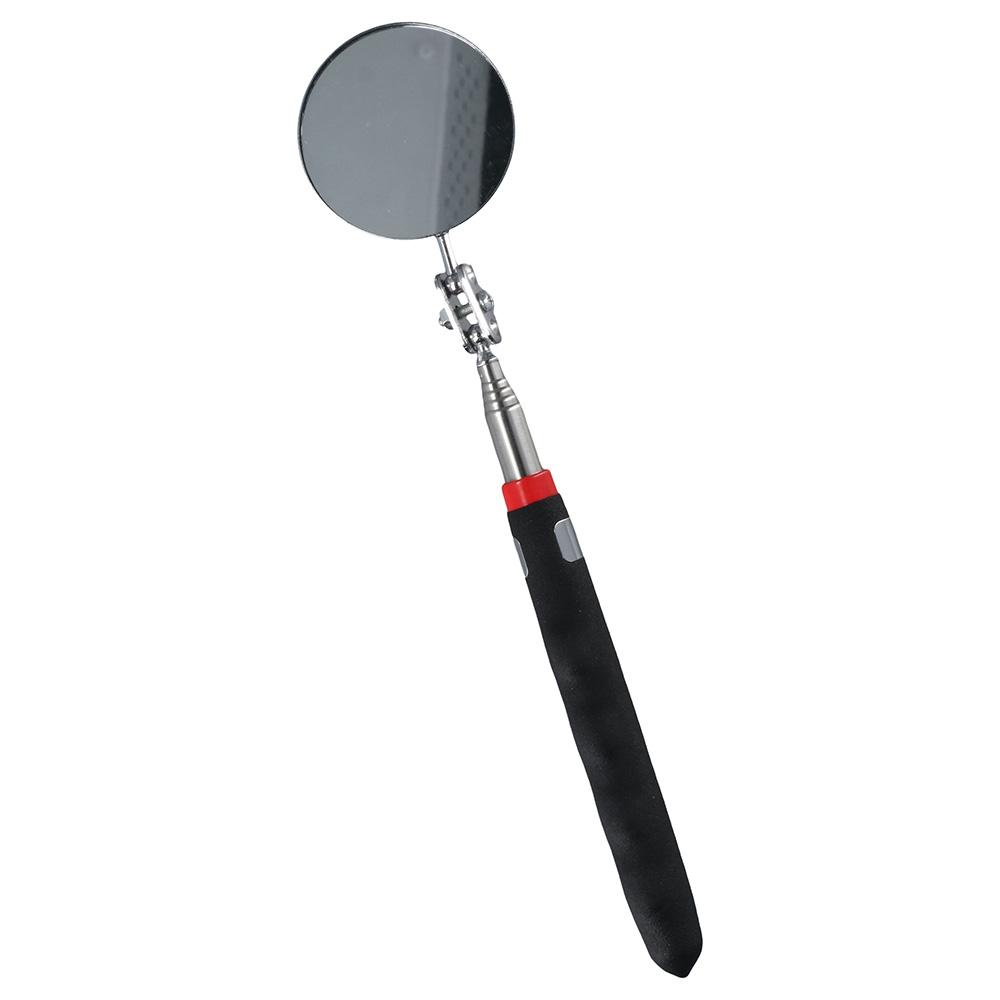 Stainless Steel Round Mirror Extends 24-73cm Inspection Tool Telescoping Inspection Mirror Vehicle