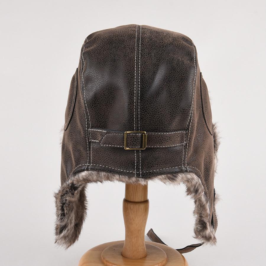 Зимняя шапка-бомбер для мужчин и женщин, пилот, авиатор, шапка-ушанка, уличное мотоциклетное ветрозащитное теплое искусственное меховое ушаночник