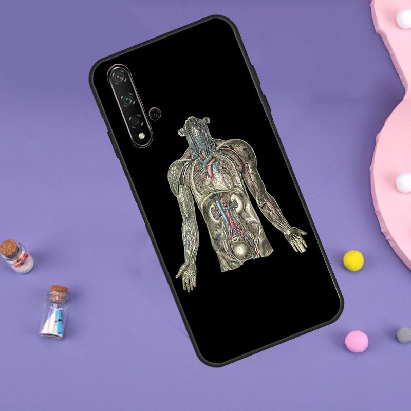 Human Anatomy Funda For Huawei Nova Y91 Y90 Y70 Y60 Y61 9 10 SE 11i 8i 7i 3i 5T P30 P40 Lite P60 Pro Case
