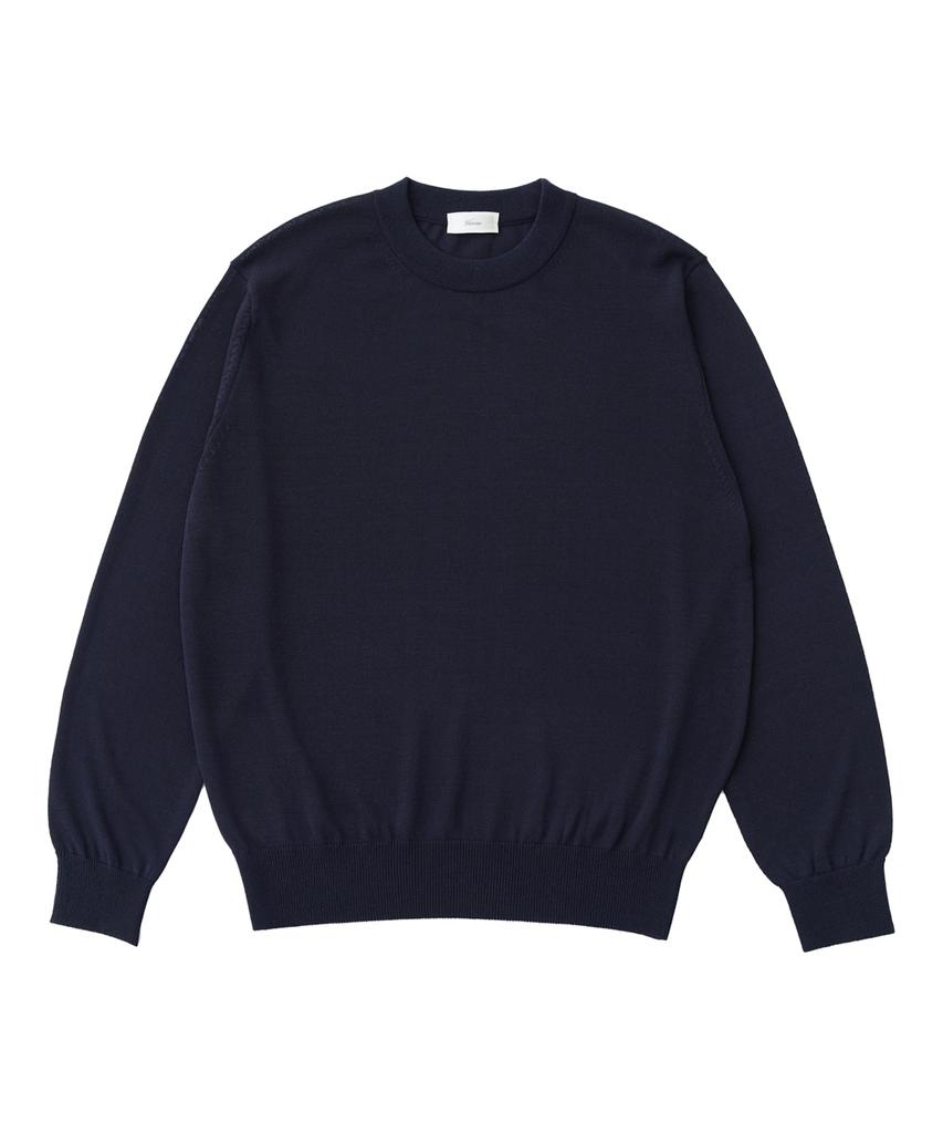 VERNO 26Ss Ll Long Sleeve Round-Neck Knit Navy
