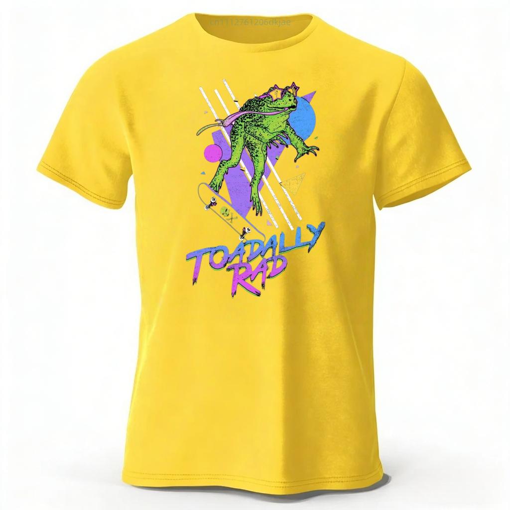 Funny Pun Toadly Rad Trendy Short Sleeved Mens Fashionable New Running Sports Tshirt Womens Loose Plus Size Soft Top