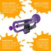 PInstruments Пластиковый духовой инструмент труба pTrumpet Bb Tone Легкий, высокопрочный, антибактериальный, с биопокрытием из АБС-пластика PTRUMPET1P Фиолетовый мешок и