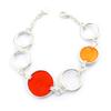 [K3000] - Дизайнерский браслет «Раскраска» оранжево-красный