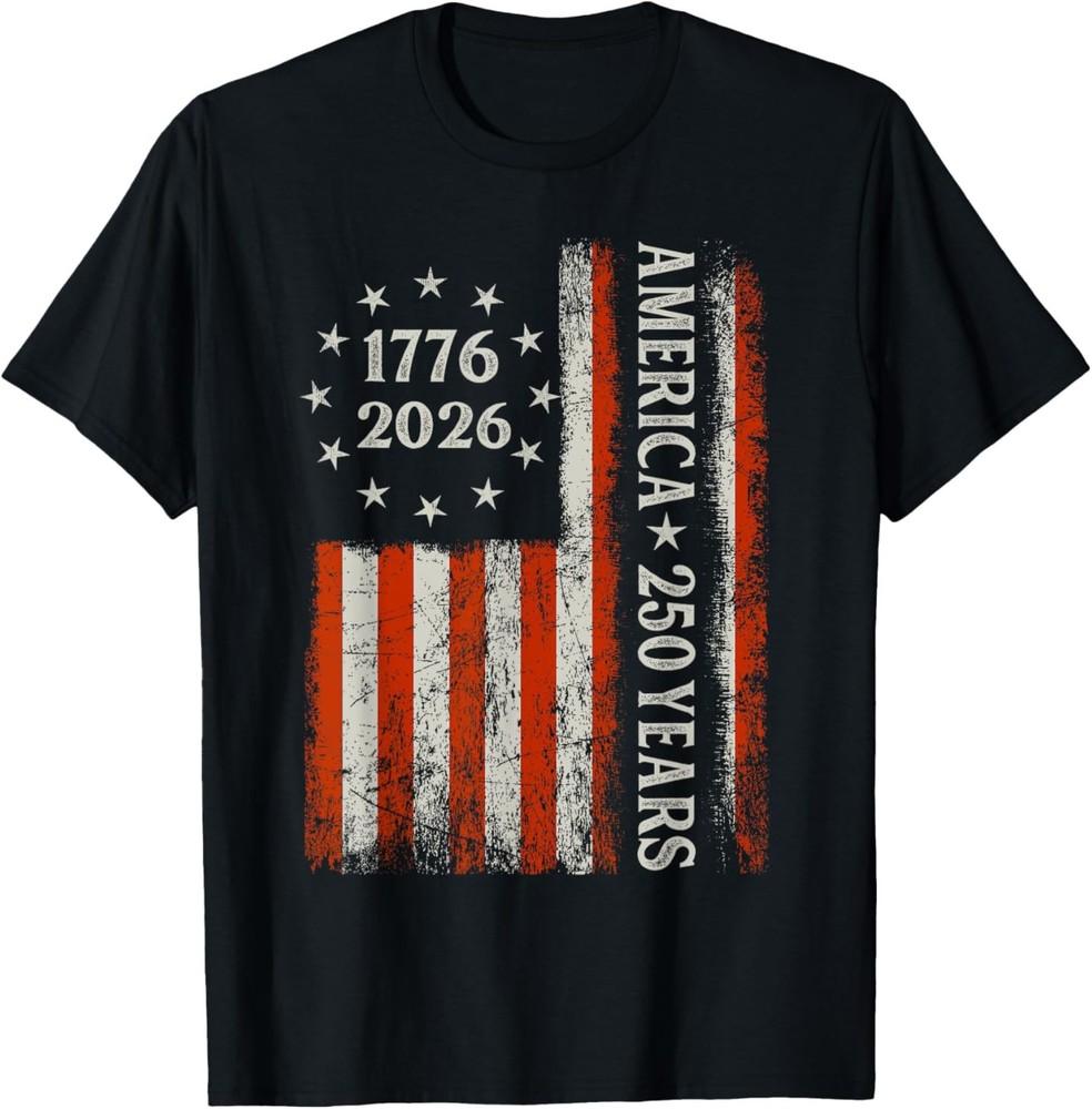 250 Years America Flag 250th Birthday 1776-2026 T-Shirt Unisex T-Shirt