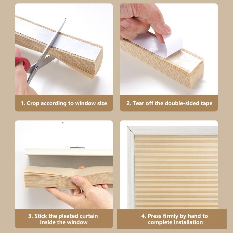 Простые самоклеящиеся шторы для окон из нетканого материала плиссированные зебра-рольшторы рулонные шторы для затемнения комнаты для спальни гостиной балкона