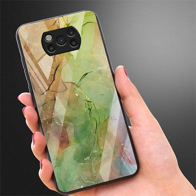 Роскошный стеклянный чехол с мраморным узором для Xiaomi Poco X3 NFC 11 Lite 11T F3 M3 для Redmi Note 11 10 9 8 Pro 10S 9S 9A 9C чехол для телефона