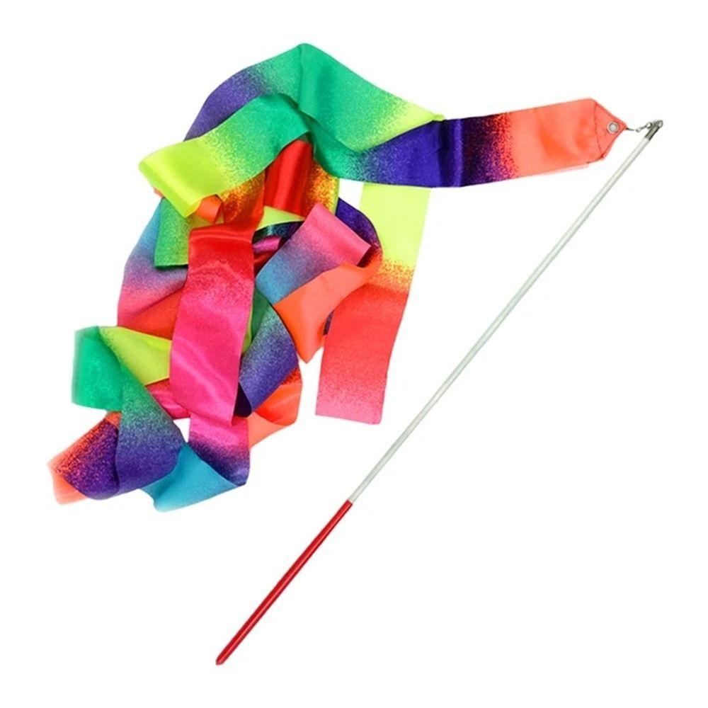 Палочка для вращения Гимнастические ленты Лента для ритмической гимнастики Балетный стример Дети