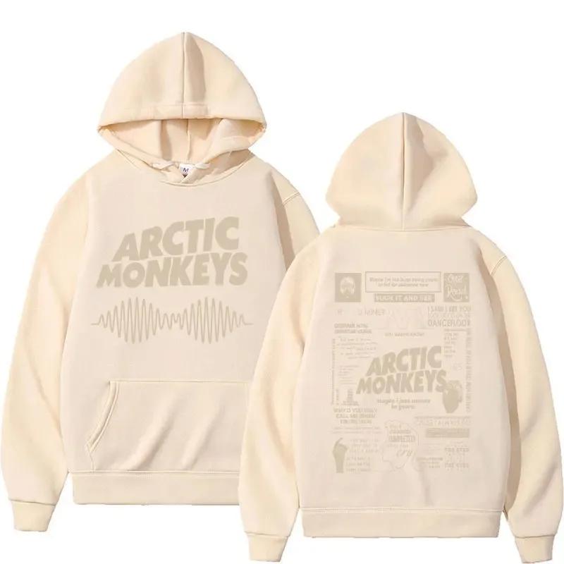 Ретро Худи с двусторонним принтом музыкального тура Arctic Monkeys для мужчин и женщин, свитшот оверсайз в стиле Y2K, уличная одежда