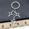 Y2K Keychains Star Moon Metal Key Rings For Women Men Friendship Gifts Handbag Decoration Handmade Jewelry