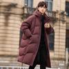 Зимняя длинная куртка с капюшоном, мужская модная брендовая свободная теплая куртка для пожилых мужчин
