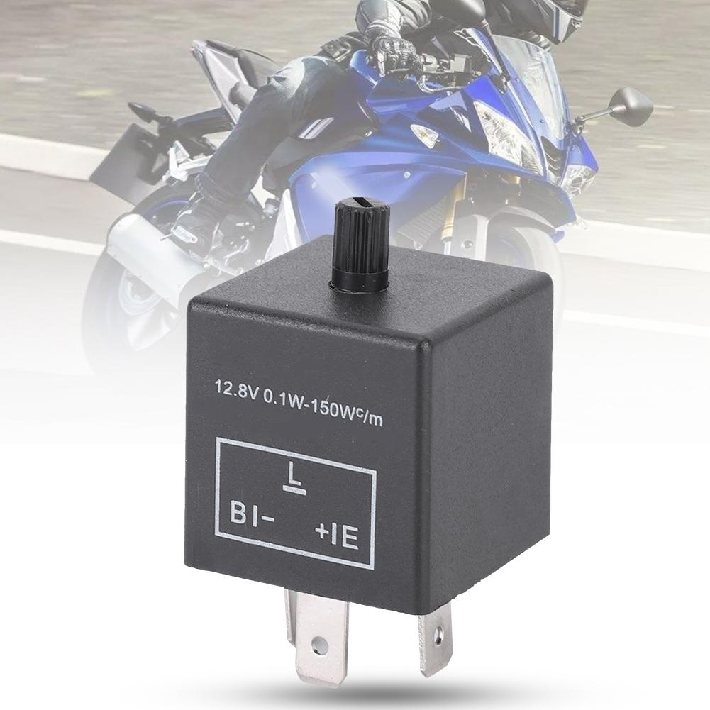 CF14KT Универсальный 3-контактный 12,8 В 0,1 Вт-150 Вт Регулируемый светодиодный поворотник, мигалка, реле вспышки для автомобиля