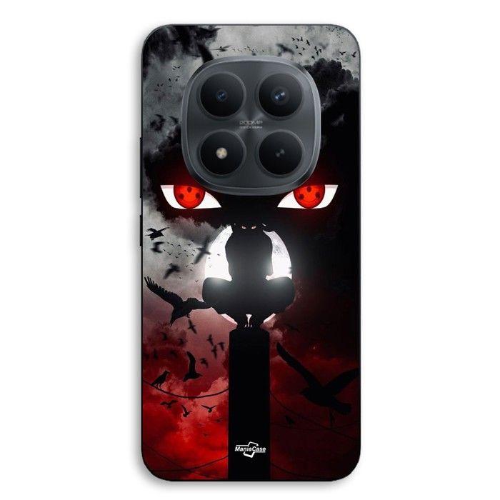 Coque téléphone - MANIACASE - Xiaomi Redmi Note 15 Pro 5G - Silicone TPU - Itachi Uchiwa Naruto - Noir