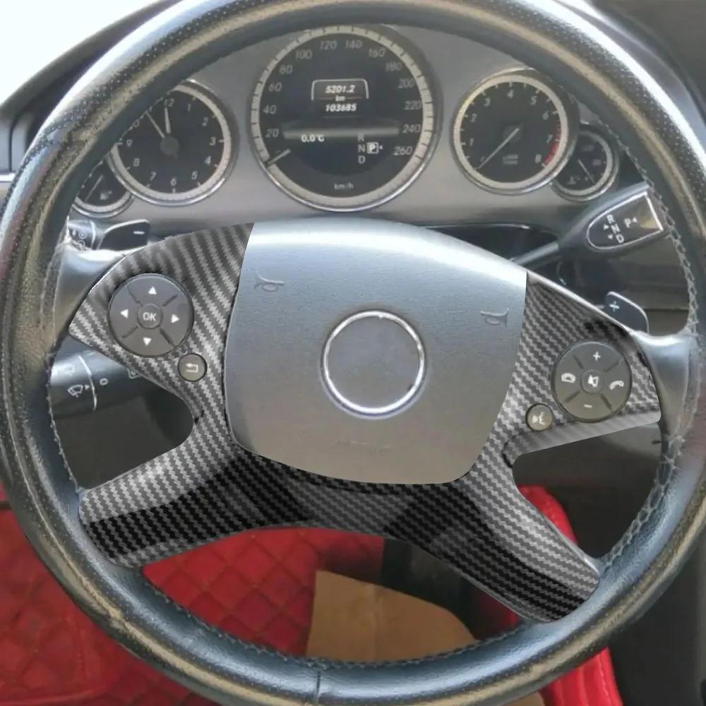 GMO3 Steering Wheel Panel Cover Frame Sticker for Mercedes Benz C Class W204 C180 C200 C260 2007 2008 2009 2010 Car Accessories