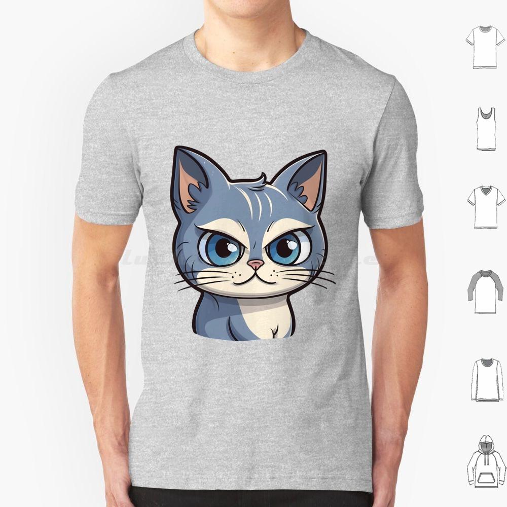 Милая Киска Футболка Мужская Женская Детская 6xl Кошка Милая Кошка Иллюстрация Мультяшная Кошка Дизайн Мяукающая Кошка Арт Игривая Кошка Рисунок