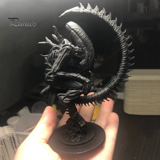 Статуя инопланетянина, 3D-печатная фигурка существа ужасов из смолы, украшение, 6 дюймов, коллекционная скульптура инопланетянина, настольный декор, подарок для фаната научной фантастики