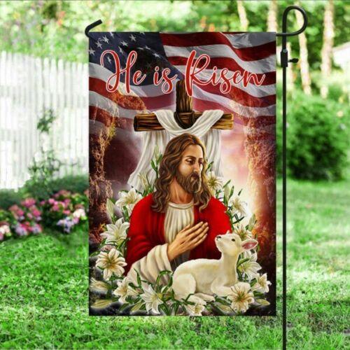 Happy Easter Garden ag, Easter Day Resurrection of Jesus He Is Risen ag ZZU WWL IIC