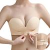 TEEN KEEP Strapless Stays In Princess Bra Bra, Seamless, Place, High-Back Support, Shapewear, Women's, Wireless, 2-Way Push-Up, Strapless, (JP,