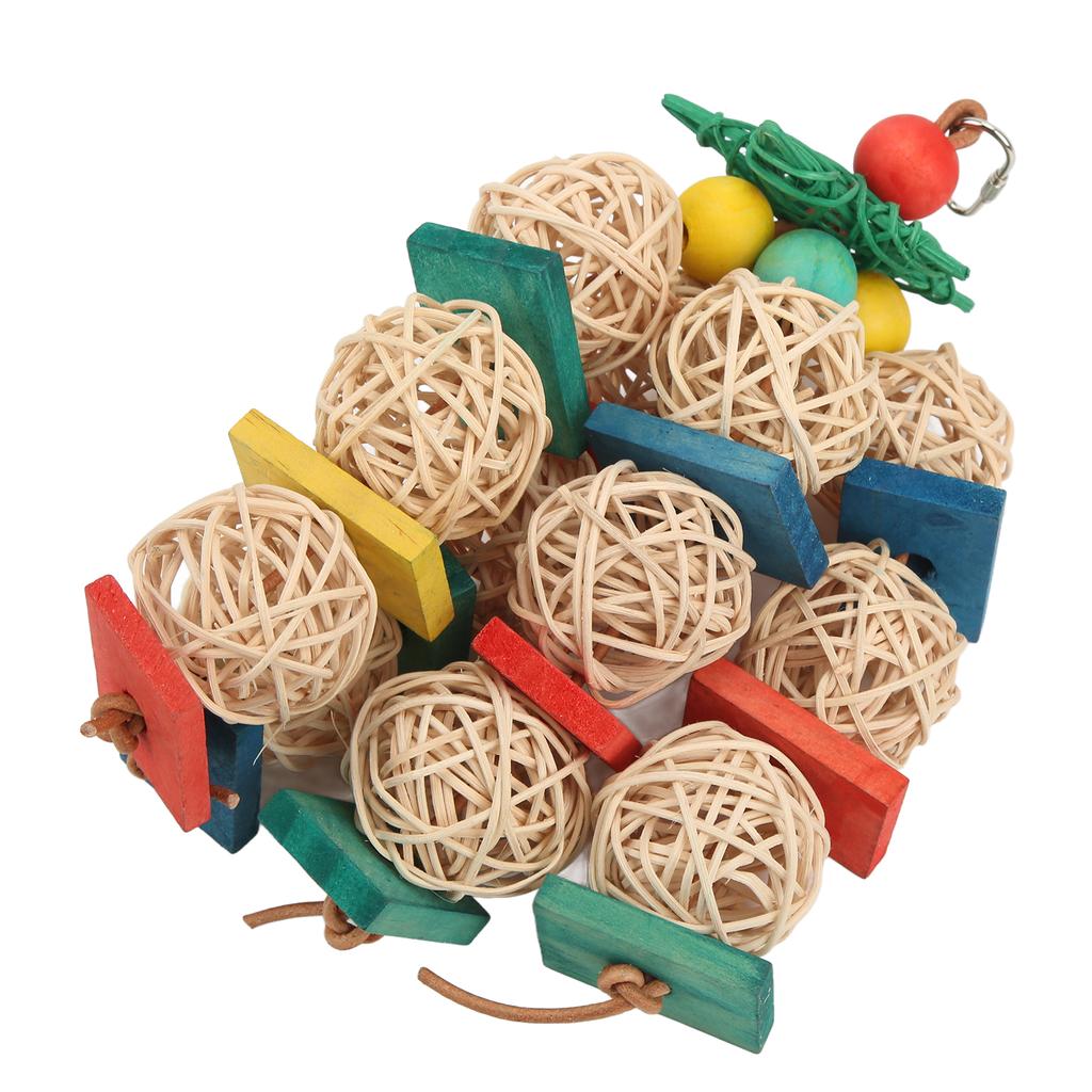 Parrot Chewing Toy Colorful Toxic Free Hanging Bird Climbing Bite Toy for Budgies Parakeet