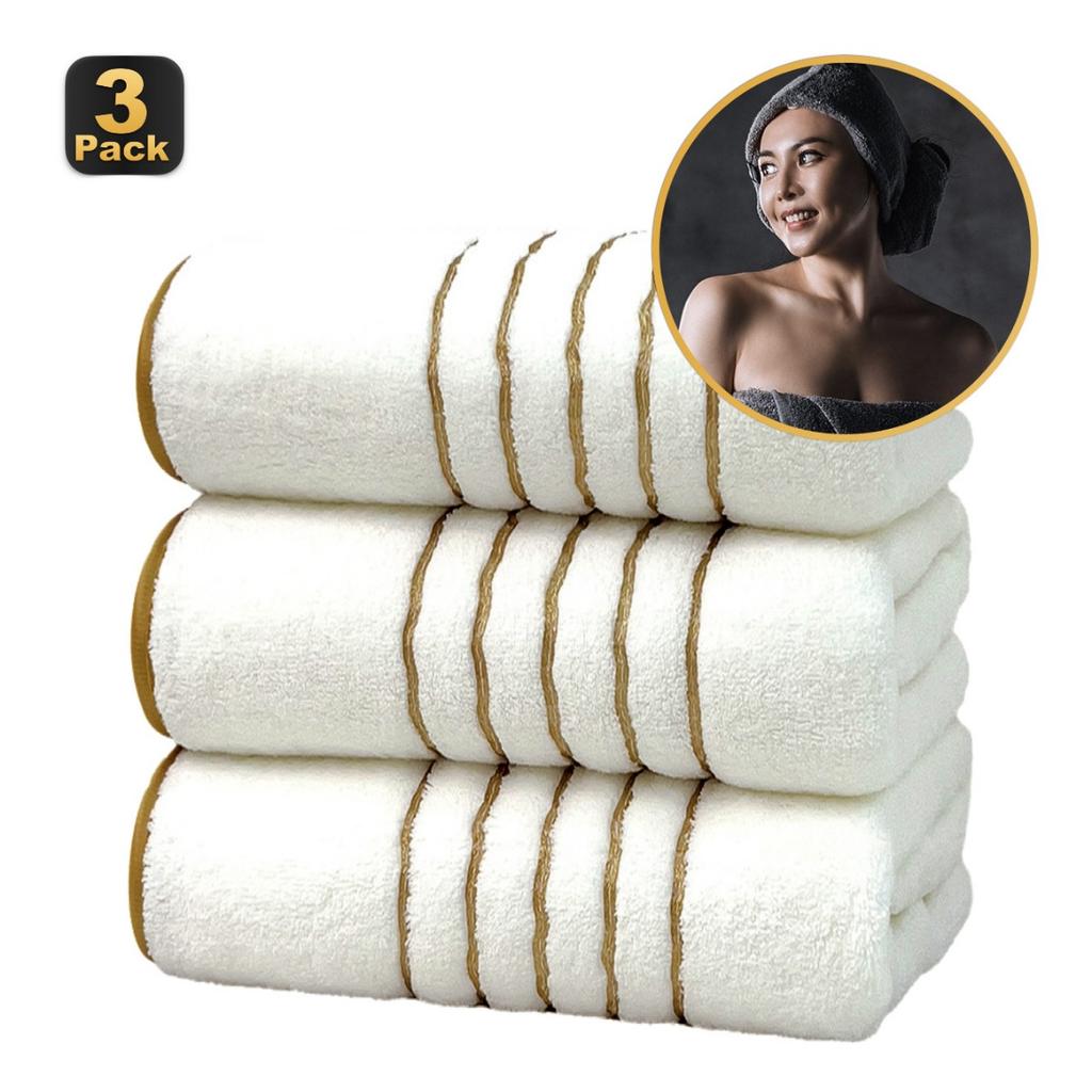 3PC,Coral Fleece Towel, Household Towel, Dry Hair Towel, Headscarf, Thick Towel, Absorbent, Soft, Bath Towel