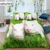 Милый поросенок пододеяльник Kawaii Pig комплект постельного белья из полиэстера свиньи цветочный пододеяльник Twin King для подростка мальчик девочка подарок декор комнаты