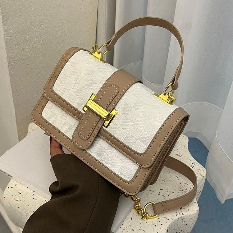 Womens Stylish 2022 Casual Shoulder Bags Chic Small Square Handheld Purses In White Khaki Black And