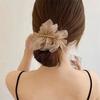 Super Fairy Temperament Chiffon Flower Hairpin Women Summer Back Spoon Ponytail Clip Headwear Simple Elegant Spring Clip