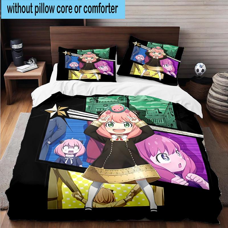 3PCS Cute anime spy Famliy 3pcs Bedding,Including 3PCS Duvet Cover And 2pcs Pillowcases Perfect for Christmas,Ideal for Bedroom, Dormitory
