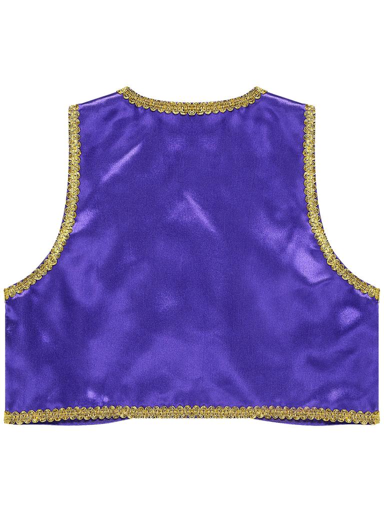 Жилет для костюмированной вечеринки «Арабский принц» на Хэллоуин для мальчиков, детский тематический костюм для вечеринки, маскарада, фестиваля, жилет для ролевых игр, сценический костюм