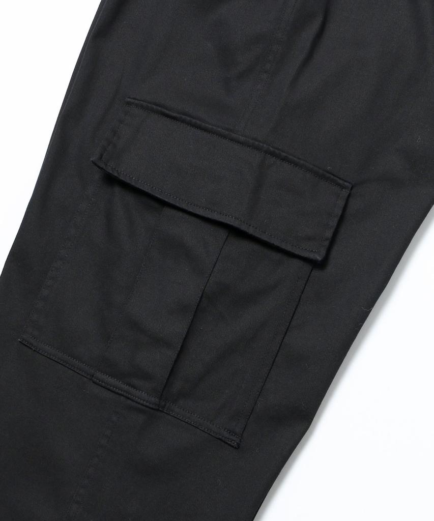UCLA Unisex Washed Flat-Tuck Cargo Wide Pants [Black] (Uc3Lp20)