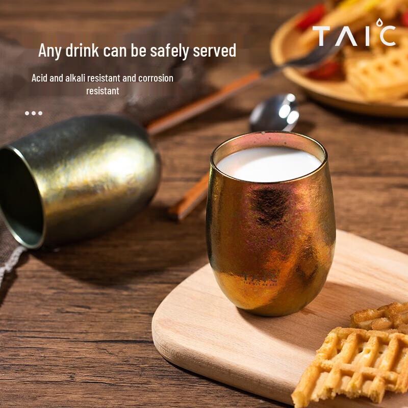 TAIC Pure Titanium Double Wall Portable Coffee Cup