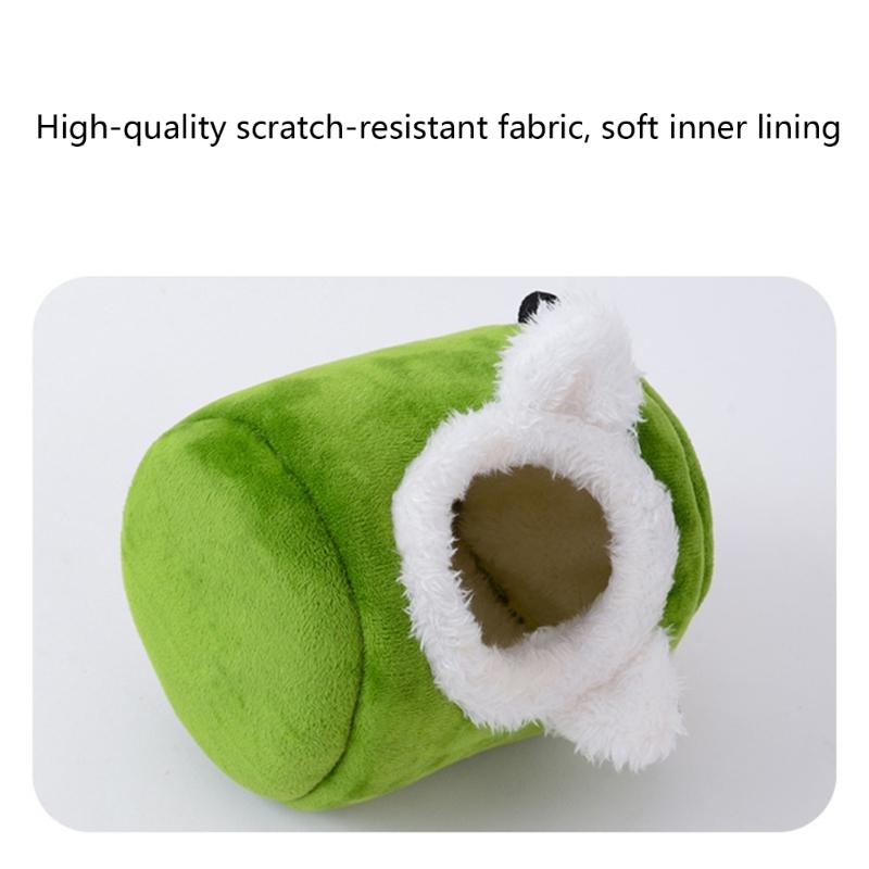 Hamster Habitat Shelter Rabbits Toy Soft Bed House for Hamster for Guinea Pigs, Gerbils Molar Toy Bed