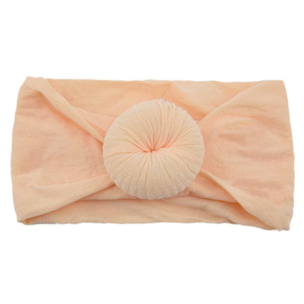 Детские головные уборы из нейлона, широкие детские аксессуары для волос, мягкие чулки с шариками, повязка на голову для малышей из нейлона, повязка на голову в виде пончика