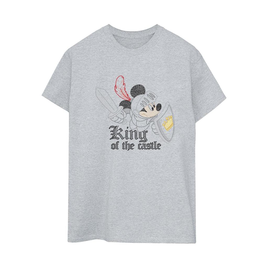 Disney Womens/Ladies Mickey Mouse King Of The Castle Cotton Boyfriend T-Shirt