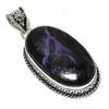 Russian Charoite Gemstone 925 Sterling Silver Jewelry Pendant 2.36" U8E15