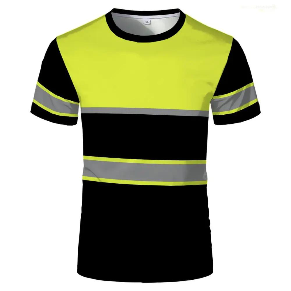 Высококачественные мужские футболки, защитная рабочая одежда, дышащая униформа с 3D-принтом, впитывающая пот, удобная футболка большого размера